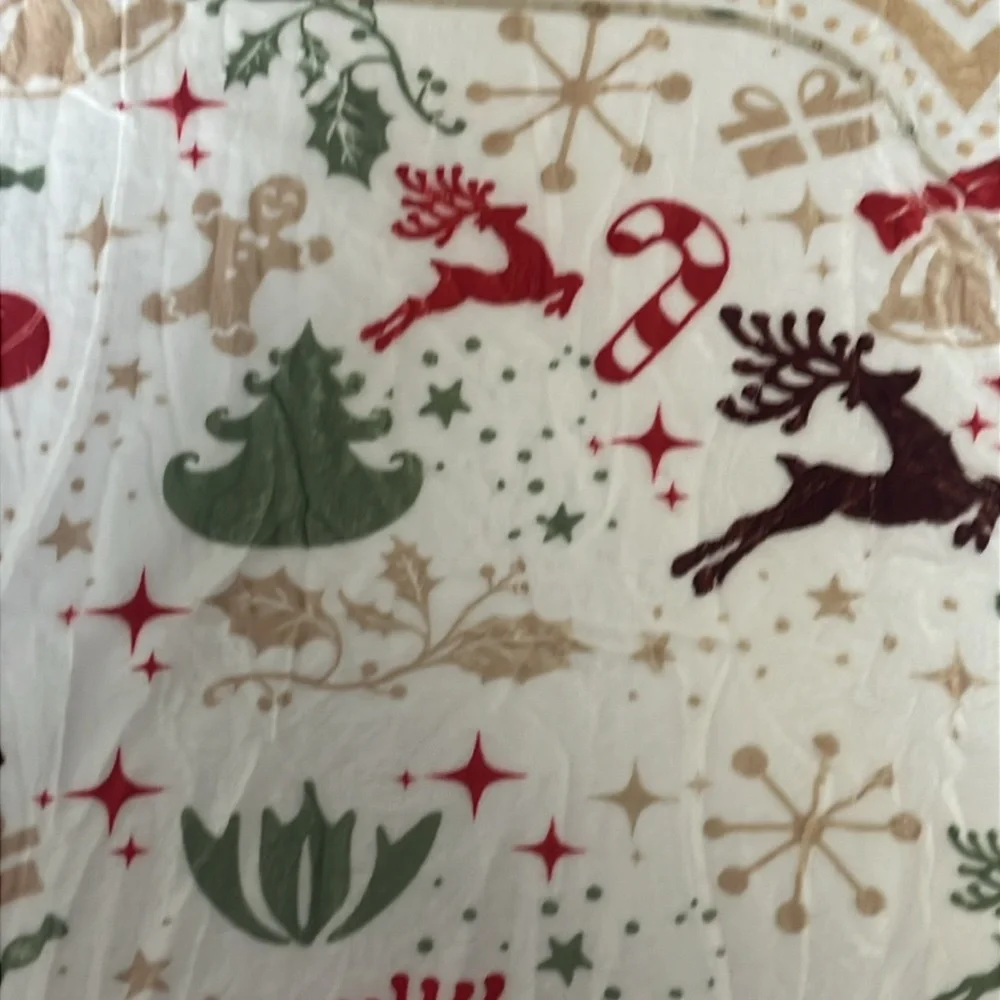 Festive Christmas Blanket - Red and Green NWT
